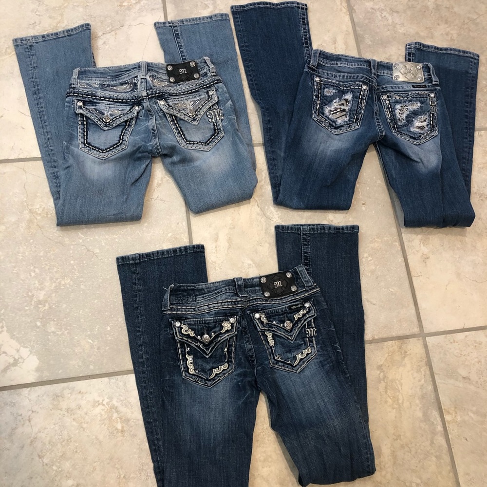 Lot of 3 Miss Me Jeans sz 25 26